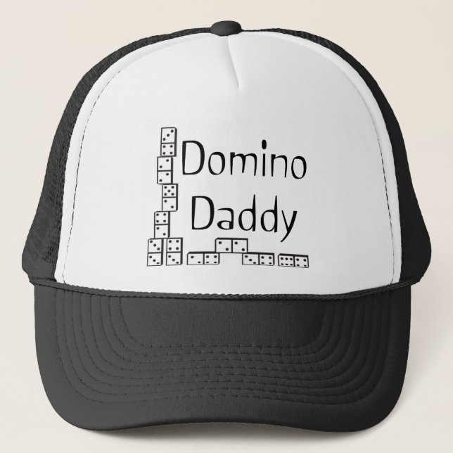 Casquette T-shirts et cadeaux de papa de domino (Devant)