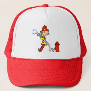 Casquette T-shirts et cadeaux de pompier avec tuyau