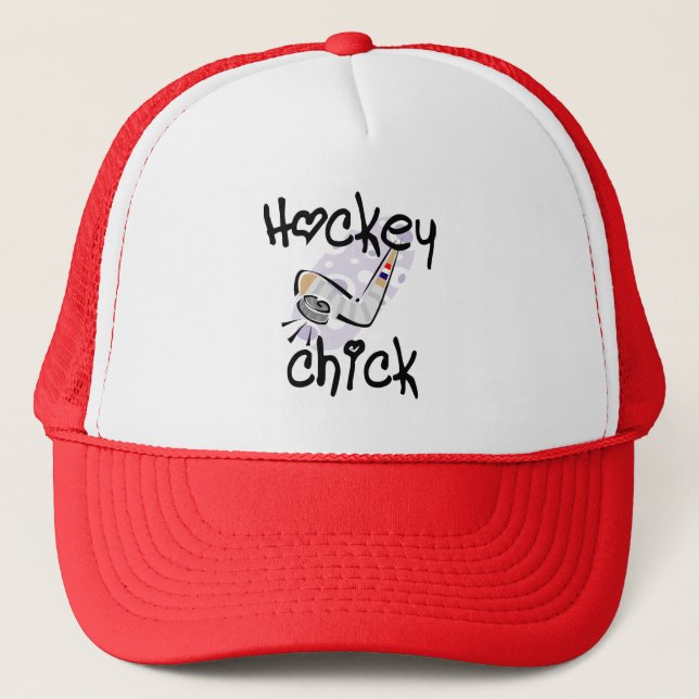 Casquette T-shirts et cadeaux de poussin d'hockey (Devant)