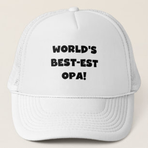 Casquette T-shirts et cadeaux du meilleur opa Black Text au