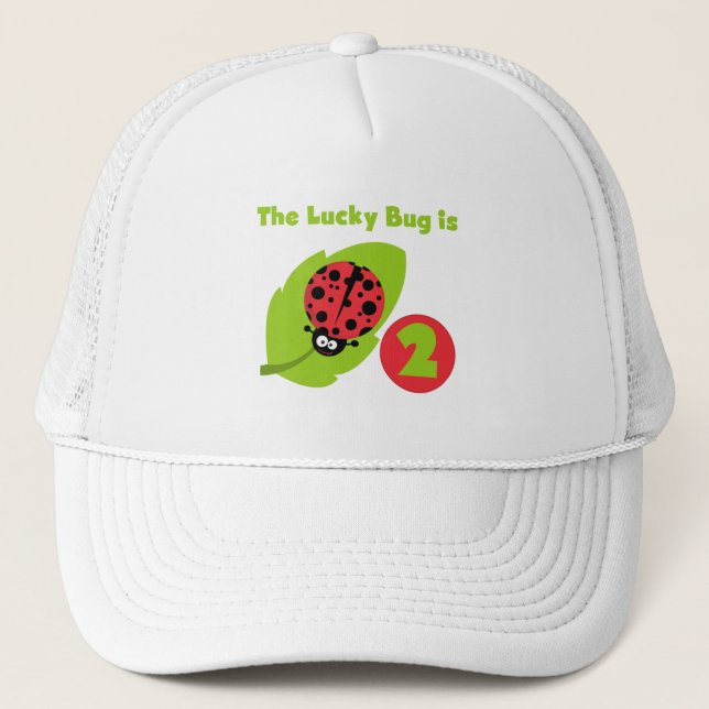 Casquette T-shirts et cadeaux Lucky Bug 2e anniversaire (Devant)