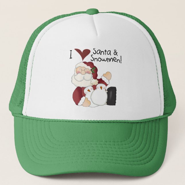 Casquette T-shirts et cadeaux père Noël et Snowmen (Devant)