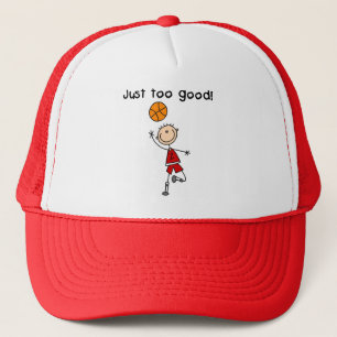 Casquette T-shirts et cadeaux trop bons de basket-ball juste