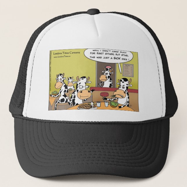 Casquette T-shirts, Mugs et Cartes Drôles Cadeaux Vache Mang (Devant)