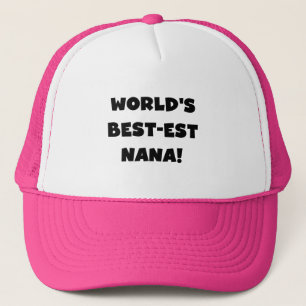 Casquette T-shirts noir et blanc du Meilleur-est Nana du