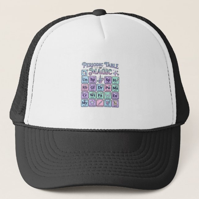 Casquette Table périodique licorne de magie conception graph (Devant)