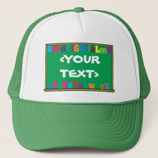 Casquette Tableau noir personnalisable, <YOURTEXT> (Devant)