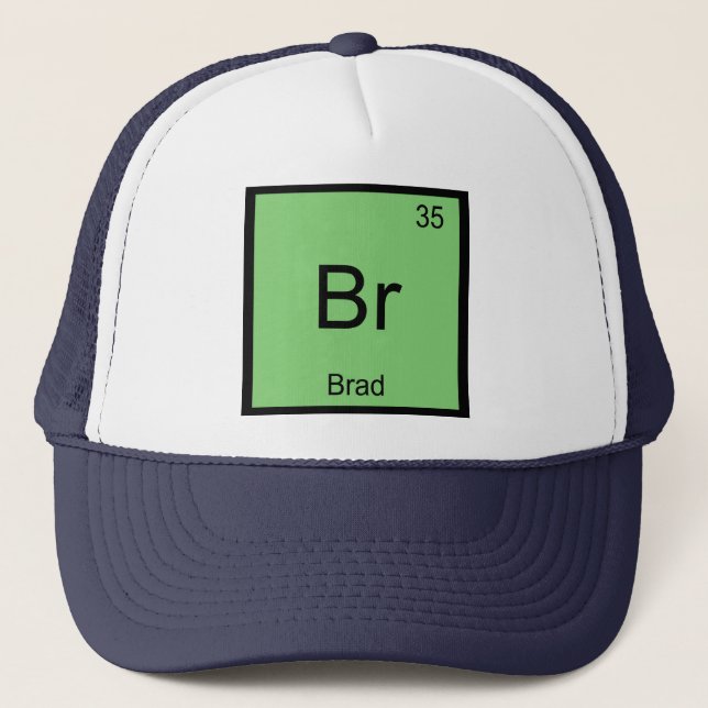 Casquette Tableau périodique de l'élément de chimie du nom d (Devant)