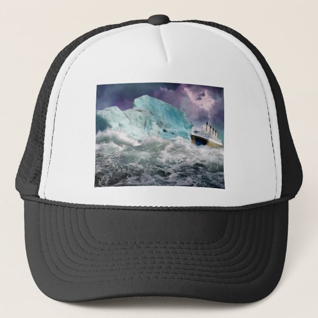 Casquette Tableau Titanic et Iceberg RMS (Devant)