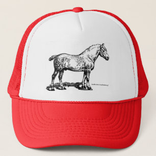 Casquette tacheté de cheval de trait