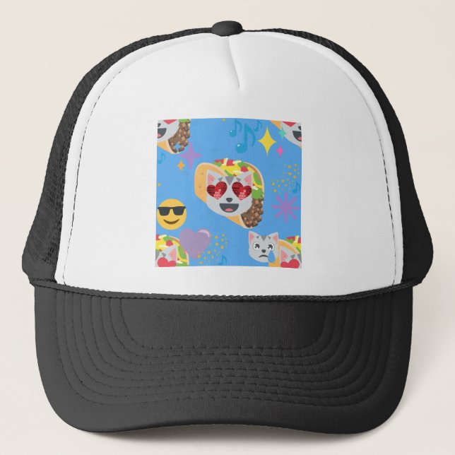 Casquette taco cat emoji (Devant)