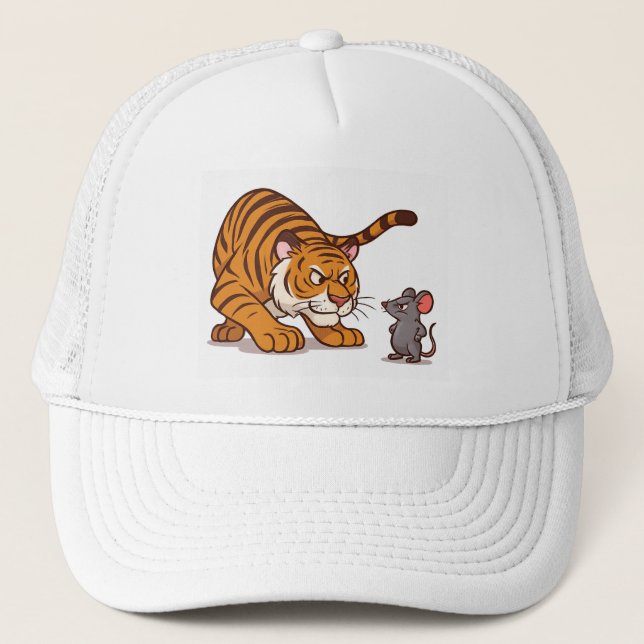 Casquette "Taille ne me fait pas peur - Souris contre Tiger  (Devant)