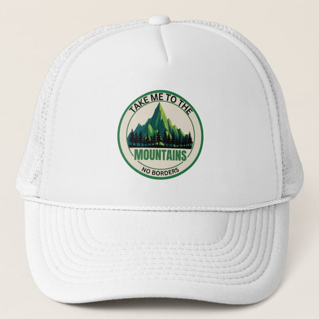Casquette Take Me To The Mountains Trucker Hat | Hiking Cap (Devant)