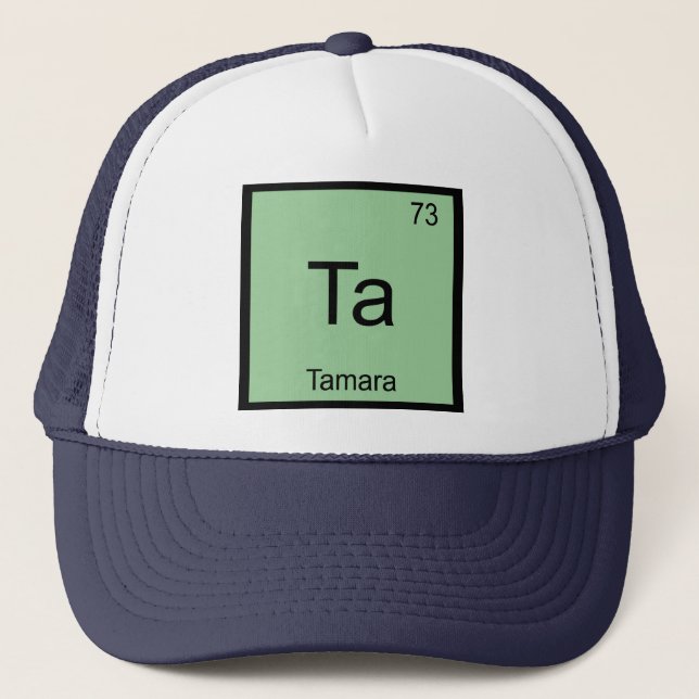 Casquette Tamara Nom Chimie Élément Tableau Périodique (Devant)