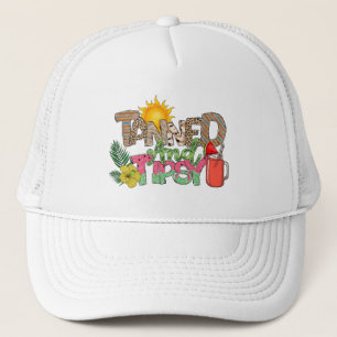 Casquette Tannée et Tipsy Fun Summer Party Design