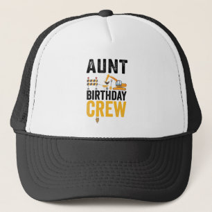 Casquette Tante Oncle Anniversaire Équipe Excavatrice