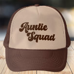 Casquette Tante Squad Simple Vintage Retro Typographie<br><div class="desc">Ce design simple et vintage est composé d'une typographie de script ludique.</div>