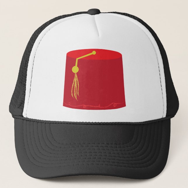 Casquette Tarboosh rouge (Devant)