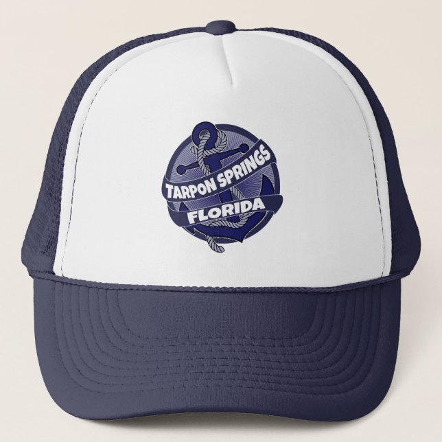 Casquette Tarpon Springs Floride ancre tourbillon casque cam (Devant)