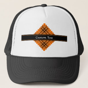 Casquette Tartan orange d'Halloween