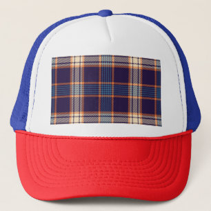 Casquette Tartan plaid, texture marine colorée.