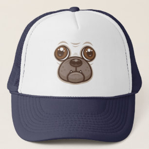 Casquette Tasse Chien de Dessin Animé Pug