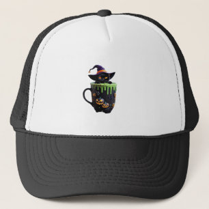Casquette Tasse de café Chat Sorcière Halloween Chat Noir m