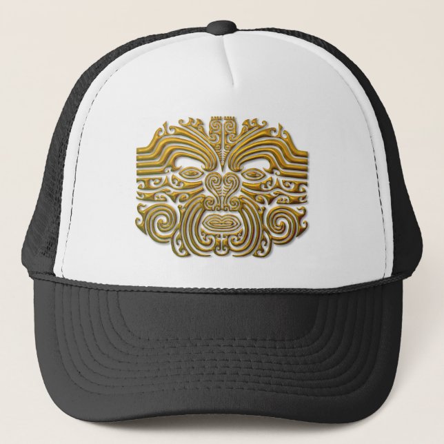 Casquette Tatouage Maori - Or (Devant)