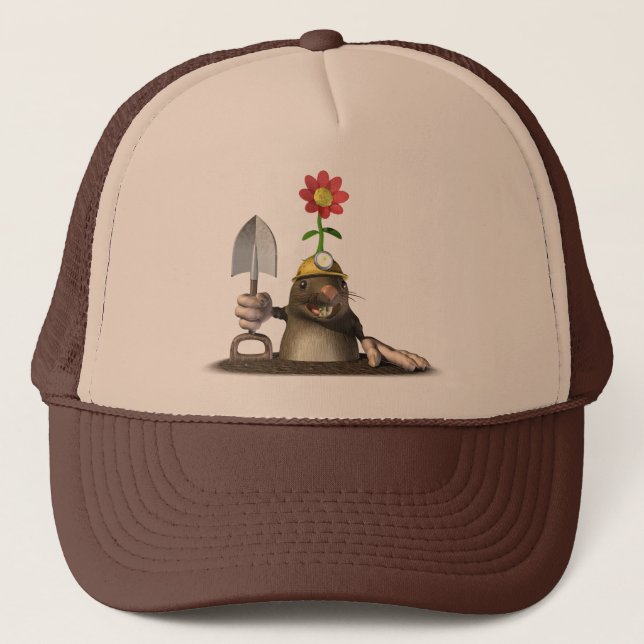 Casquette Taupe dans un trou (Devant)