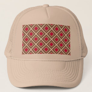 Casquette Taupe, Taupe Légère, Diamants Ikat Rose Chaud STay