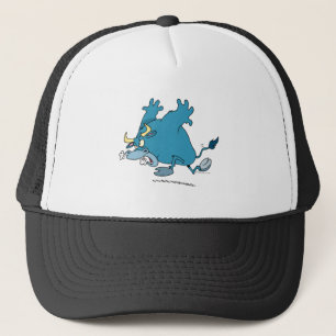 Casquette taureau qui charge dessin animé