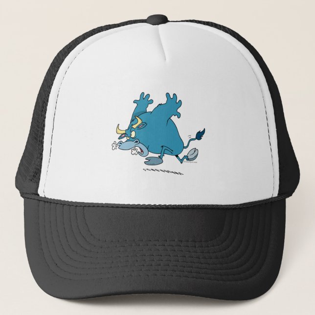 Casquette taureau qui charge dessin animé (Devant)