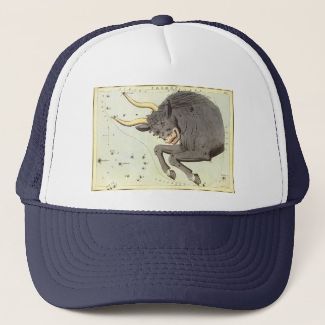 Casquette Taureau Taureau, Constellation Vintage Miroir d'Ur (Devant)