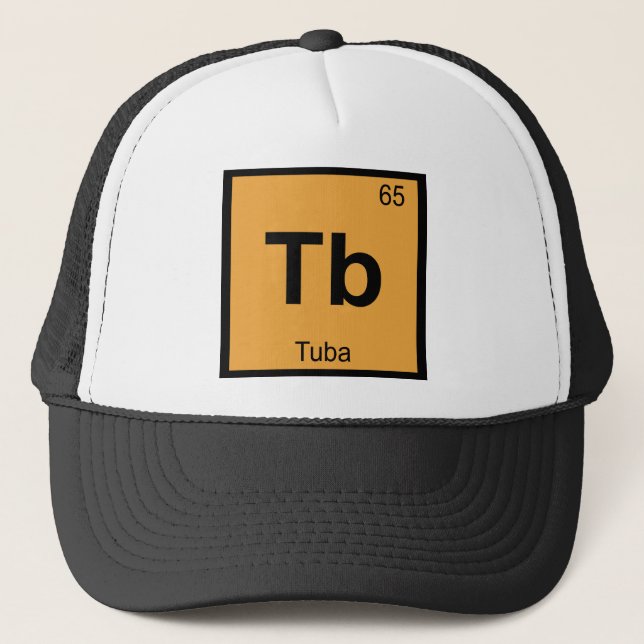 Casquette Tb - Chimie Musique Tuba Symbole de table périodiq (Devant)
