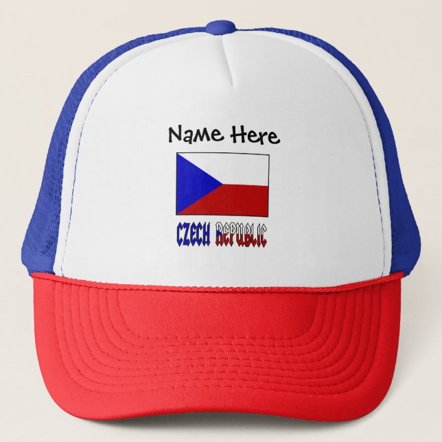 Casquette Tchèque et Drapeau de la République Tchèque Trucke (Devant)