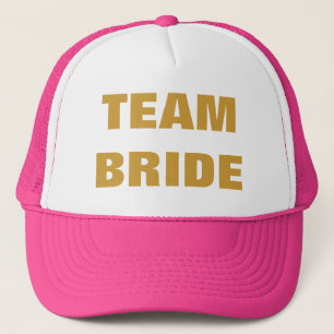 Casquette Team Bride Gold Hot Pink