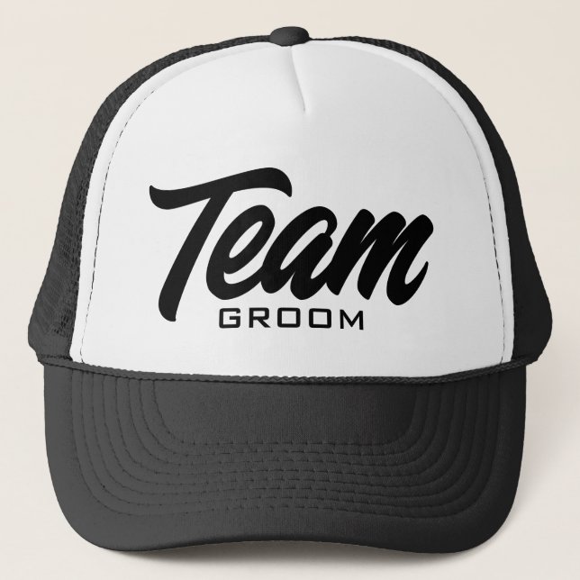 Casquette Team Groom script typographie mariage (Devant)