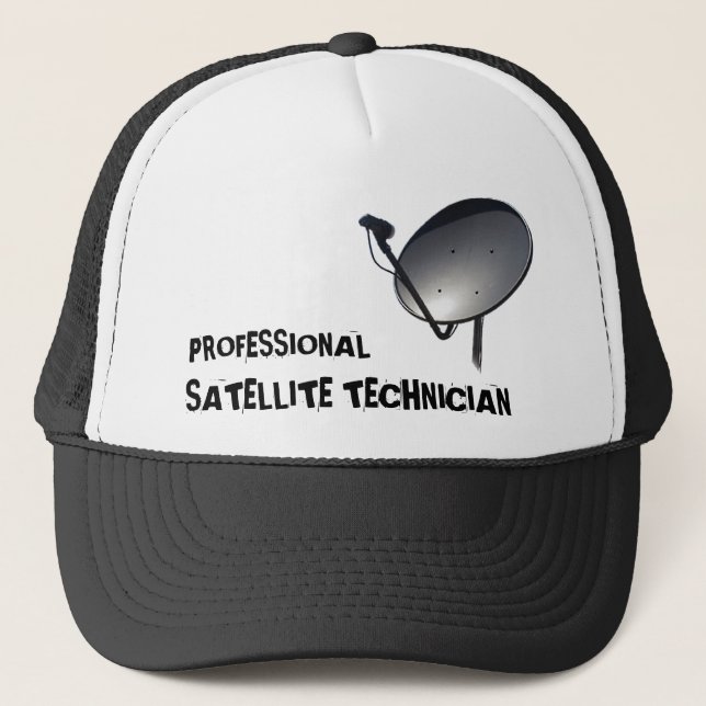 CASQUETTE TECHNICIEN PROFESSIONNEL D'ANTENNE PARABOLIQUE (Devant)