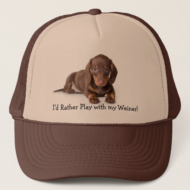 Casquette teckel, je jouerais plutôt avec mon Weiner ! (Devant)