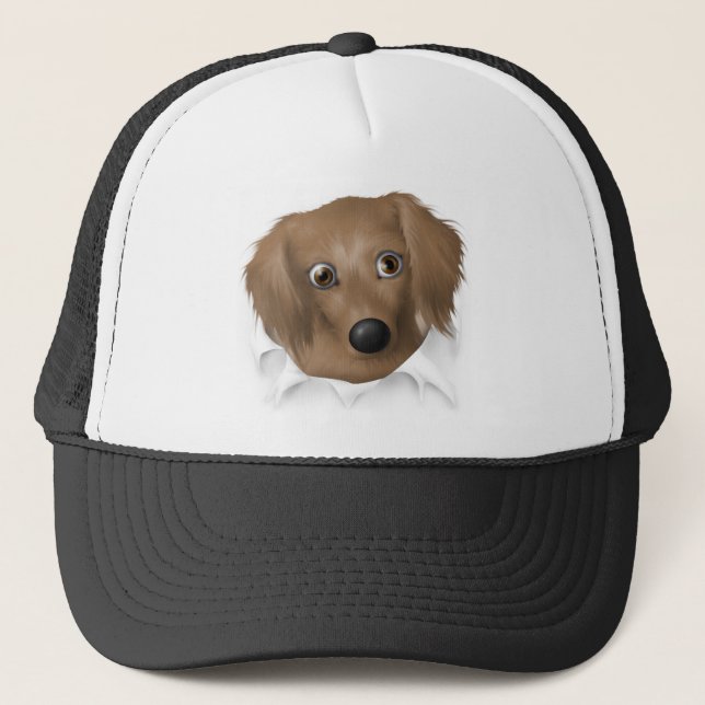 Casquette Teckel (longs cheveux) éclatant (Devant)