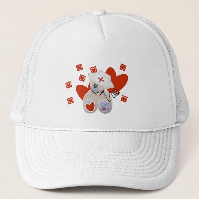 Casquette Teddy Bear Nurse Love Tshirts et cadeaux (Devant)