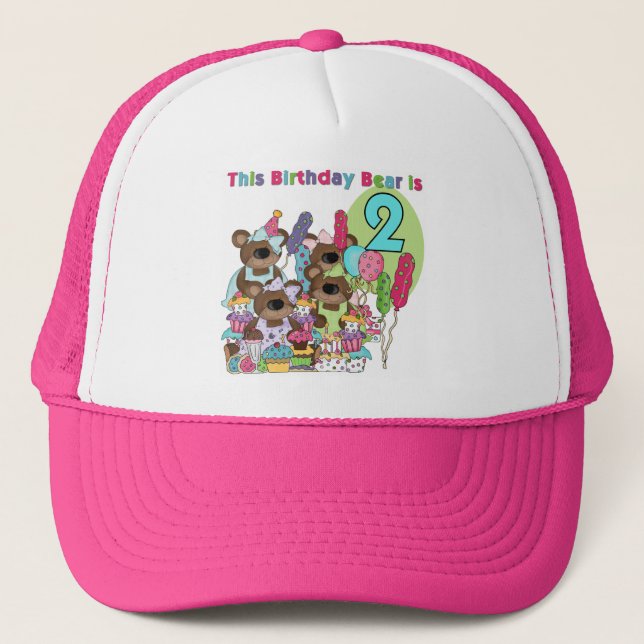 Casquette Teddy Bear Party 2nd Birthday T-shirts et cadeaux (Devant)