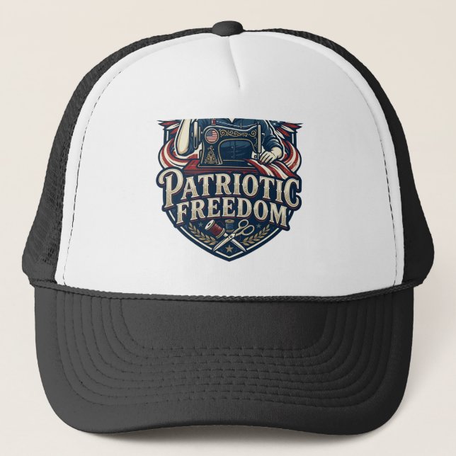 Casquette Tee-shirt graphique vectoriel Maman couture patrio (Devant)