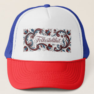Casquette Telemark norvégien traditionnel Rosemaling Folkest