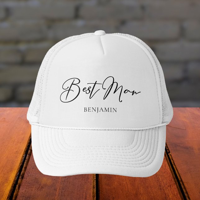 Casquette Témoignage Personnalisé Chic Mariage Minimaliste (Créateur téléchargé)