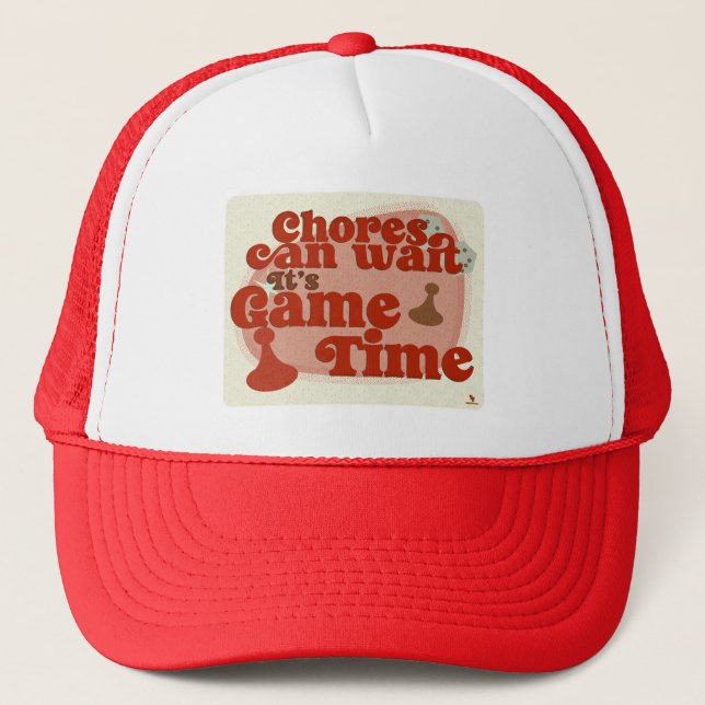 Casquette Temps de jeu amusant Pas de corvées Slogan (Devant)