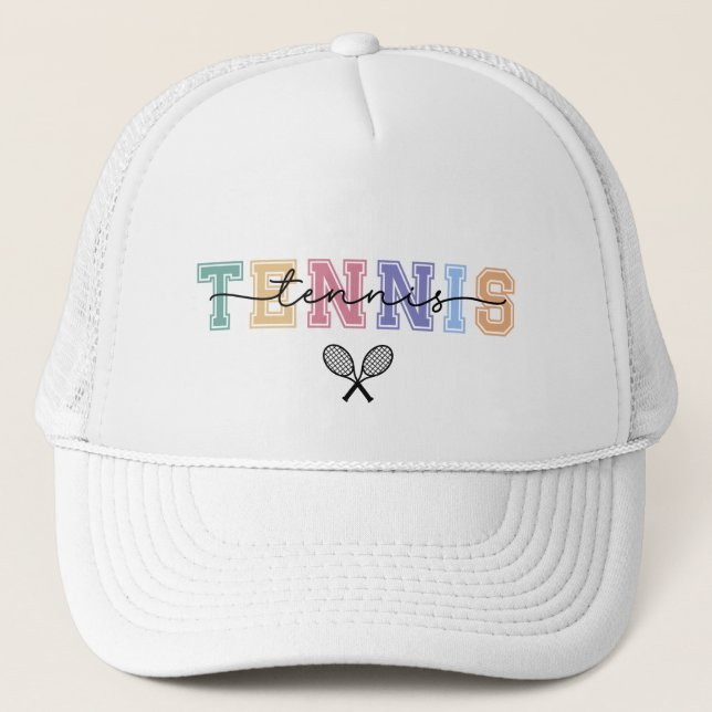 Casquette Tennis Bold Design sportif avec raquettes (Devant)