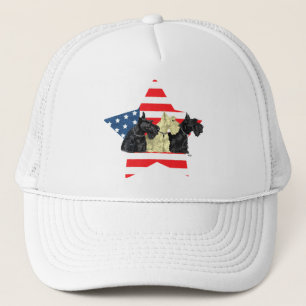 Casquette Tériers écossais patriotiques sur étoile
