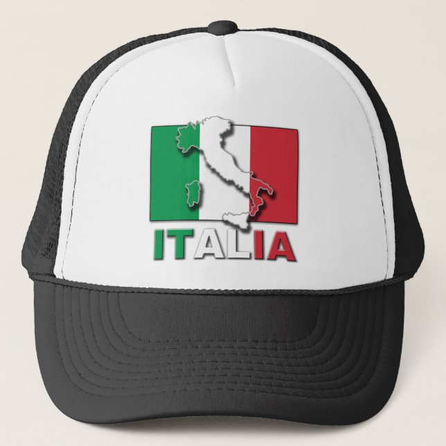 Casquette Terre de drapeau de l'Italie (Devant)