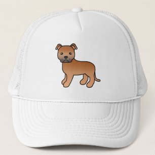 Casquette Terrier Anglais Staffordshire Bull Rouge Chien